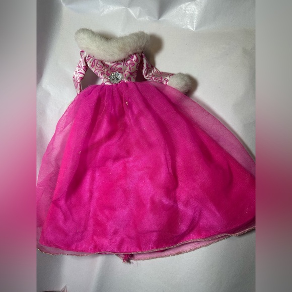 Lot 2 Barbie Fashion Avenue Deluxe 1995 Pink & Fur Gown Purple Dress 14305 14980 - Picture 5 of 10